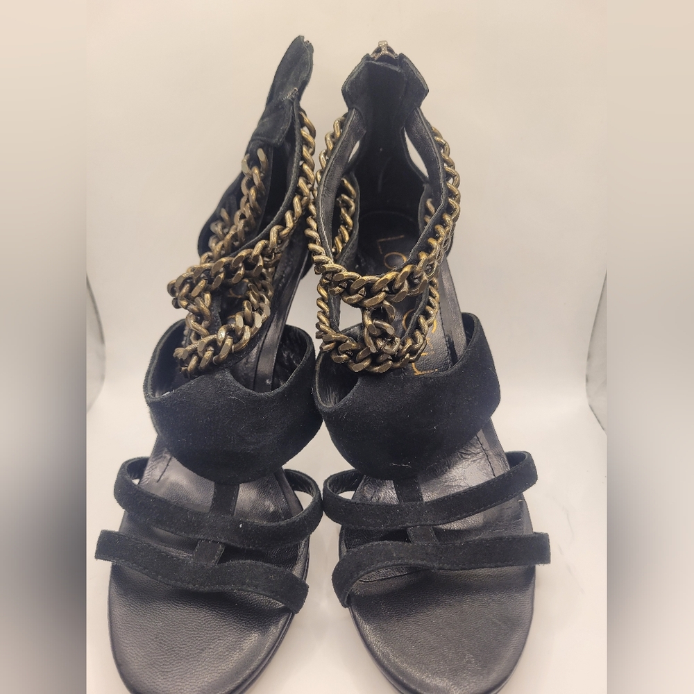 Black and Gold Women's Y2k Heels